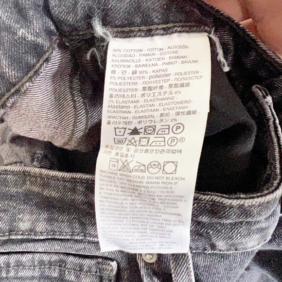 Levi's 711 High Rise Skinny Bass Line Black Denim Jeans Women's Size 27 x 30 - Picture 7 of 10